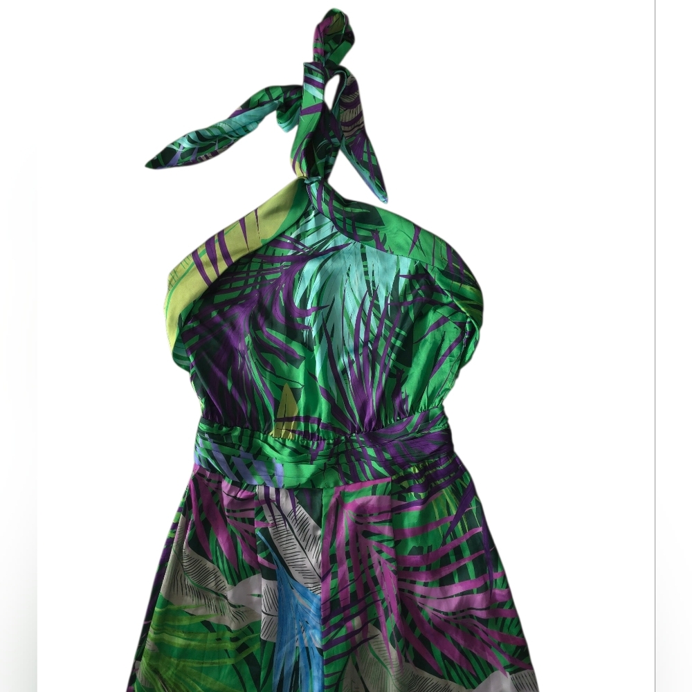 Zara Wide Leg Tropical Print Jumpsuit - Picture 5 of 8